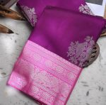 FASHIONABLE LICHI SILK JACQUARD WORK SAREE WITH UNSTITCHED BLOUSE CASUAL WEAR WHOLESALE PRICE ETHNIC GARMENT (5)