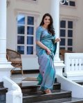 FASHIONABLE LICHI SILK JACQUARD WORK SAREE WITH UNSTITCHED BLOUSE CASUAL WEAR WHOLESALE PRICE ETHNIC GARMENT (4)