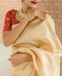 FASHIONABLE LICHI SILK JACQUARD WORK SAREE WITH UNSTITCHED BLOUSE CASUAL WEAR WHOLESALE PRICE ETHNIC GARMENT (8)