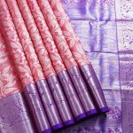 FASHIONABLE LICHI SILK JACQUARD WORK SAREE WITH UNSTITCHED BLOUSE BABY PINK