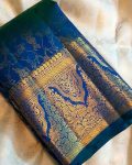 FASHIONABLE LICHI SILK JACQUARD WORK SAREE WITH UNSTITCHED BLOUSE FESTIVAL WEAR WHOLESALE PRICE ETHNIC GARMENT (33)