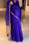 FASHIONABLE LICHI SILK JACQUARD WORK SAREE WITH UNSTITCHED BLOUSE FESTIVAL WEAR WHOLESALE PRICE ETHNIC GARMENT (4)