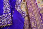 FASHIONABLE LICHI SILK JACQUARD WORK SAREE WITH UNSTITCHED BLOUSE PARTY WEAR WHOLESALE PRICE ETHNIC GARMENT (7)