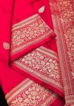 FASHIONABLE LICHI SILK JACQUARD WORK SAREE WITH UNSTITCHED BLOUSE PARTY WEAR WHOLESALE PRICE ETHNIC GARMENT (11)