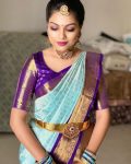 FASHIONABLE LICHI SILK JACQUARD WORK SAREE WITH UNSTITCHED BLOUSE PARTY WEAR WHOLESALE PRICE ETHNIC GARMENT (1)