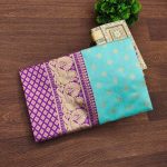 FASHIONABLE LICHI SILK JACQUARD WORK SAREE WITH UNSTITCHED BLOUSE PARTY WEAR WHOLESALE PRICE ETHNIC GARMENT (1)