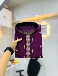 FASHIONABLE MATKA SILK SILVER JARI WITH EMBROIDERY BUTTI WORK KURTA PAYJAMA PARTY WEAR WHOLESALE PRICE ETHNIC GARMENT (23)