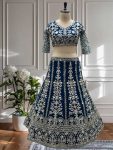 FASHIONABLE NET EMBROIDERY SEQUENCE DESIGN WORK LEHENGA CHOLI WITH DUPATTA (2)