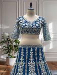 FASHIONABLE NET EMBROIDERY SEQUENCE DESIGN WORK LEHENGA CHOLI WITH DUPATTA (2)