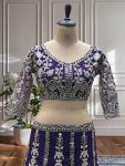 FASHIONABLE NET EMBROIDERY SEQUENCE DESIGN WORK LEHENGA CHOLI WITH DUPATTA (1)
