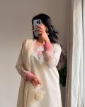 FASHIONABLE RAYON COTTON SILK MULTI NEEDLE SEQUENCE EMBROIDERY ZARI WORK TOP PATIYALA WITH DUPATTA FESTIVAL WEAR WHOLESALE PRICE ETHNIC GARMENT(10)