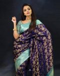 FASHIONABLE SOFT LICHI SILK CLOTH JACQUARD WORK SAREE WITH UNSTITCHED BLOUSE CASUAL WEAR WHOLESALE PRICE ETHNIC GARMENT (5)