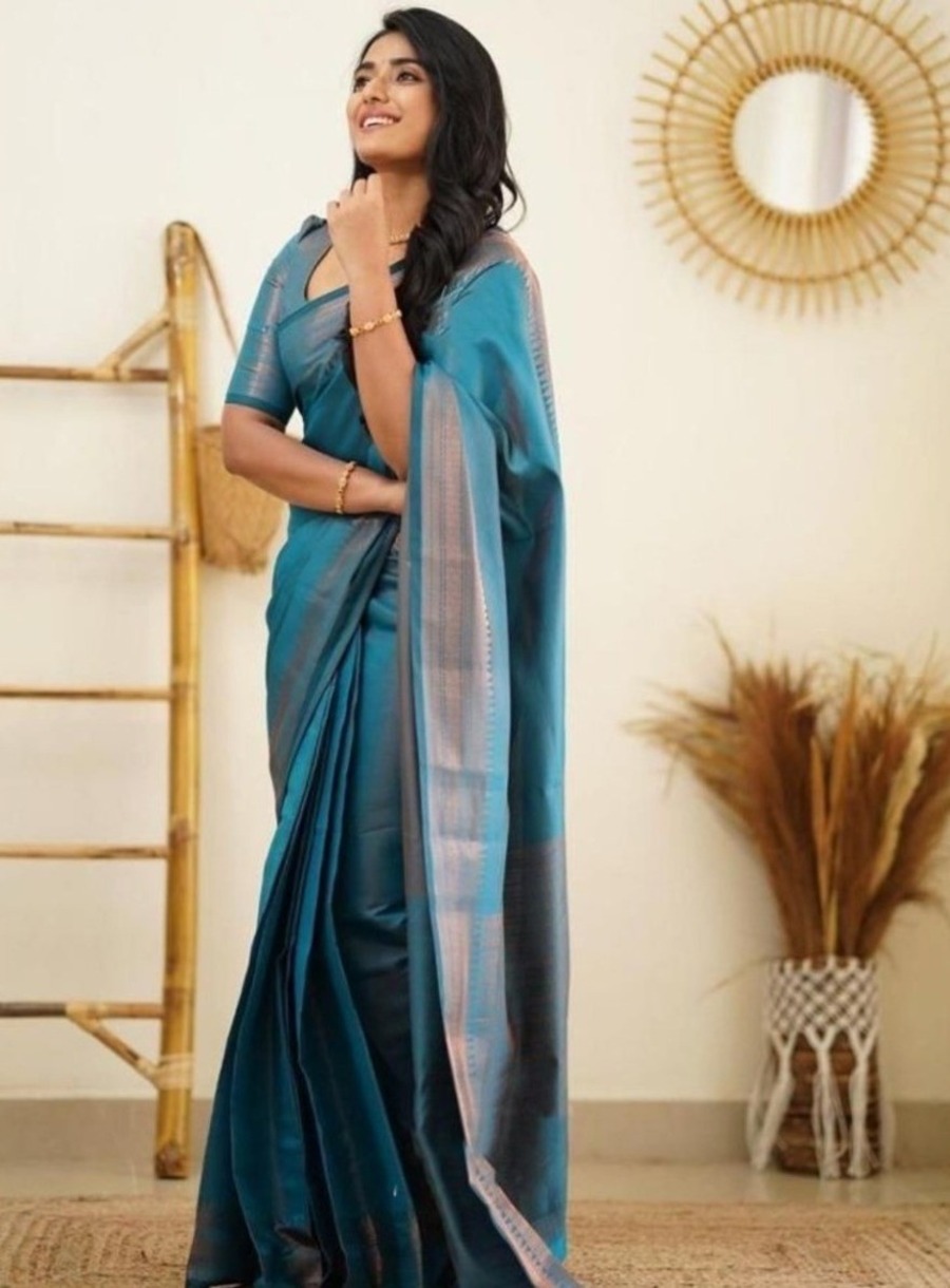 FASHIONABLE SOFT LICHI SILK JACQUARD WORK SAREE WITH UNSTITCHED BLOUSE FORMAL WEAR WHOLESALE PRICE ETHNIC GARMENT (61)