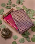 FASHIONABLE SOFT LICHI SILK JACQUARD WORK SAREE WITH UNSTITCHED BLOUSE PARTY WEAR WHOLESALE PRICE ETHNIC GARMENT (10)