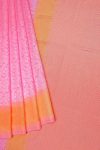 FASHIONABLE  SOFT LICHI SILK JACQUARD WORK SAREE WITH UNSTITCHED  BLOUSE BABY PINK