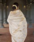 FASHIONABLE SOFT LINEN SLAB JACQUARD WORK SAREE WITH UNSTITCHED BLOUSE PARTY WEAR WHOLESALE PRICE ETHNIC GARMENT (19)