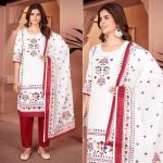 FESTIVAL WEAR MUSLIN PRINT WITH HANDWORK AND SEQUENCE WORK TOP BOTTOM WITH DUPATTA WHOLESALE PRICE ETHNIC GARMENT (17)
