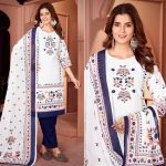 FESTIVAL WEAR MUSLIN PRINT WITH HANDWORK AND SEQUENCE WORK TOP BOTTOM WITH DUPATTA WHOLESALE PRICE ETHNIC GARMENT (22)