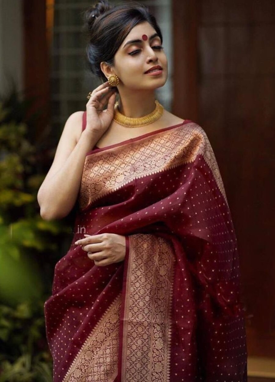 GEORGEOUS LICHI SILK JACQUARD WORK SAREE WITH UNSTITCHED BLOUSE PARTY WEAR WHOLESALE PRICE ETHNIC GARMENT (8)