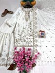 GORGEOUS CHINON SILK ZARI SEQUENCE EMBROIDERY WORK TOP SHARARA WITH DUPATTA FESTIVE WEAR WHOLESALE PRICE ETHNIC GARMENT (1)
