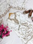 GORGEOUS CHINON SILK ZARI SEQUENCE EMBROIDERY WORK TOP SHARARA WITH DUPATTA FESTIVE WEAR WHOLESALE PRICE ETHNIC GARMENT (1)