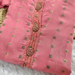 GORGEOUS JACQUARD COTTON HANDWORK KURTI PENT WITH DUPATTA FESTIVE WEAR WHOLESALE PRICE ETHNIC GARMENT(36)