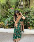 LATEST BANARASI SOFT SILK WEAVING WORK SAREE WITH UNSTITCHED BLOUSE WEDDING WEAR WHOLESALE PRICE ETHNIC GARMENT (5)