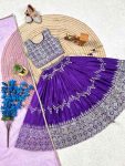 LATEST CHINON SILK SEQUENCE EMBROIDERY WORK KID’S LEHENGA CHOLI WITH DUPATTA WEDDING WEAR WHOLESALE PRICE ETHNIC GARMENT( (12)