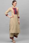 LATEST COTTON PLAIN WORK TOP BOTTOM SET OFFICE WEAR WHOLESALE PRICE ETHNIC GARMENT (1)