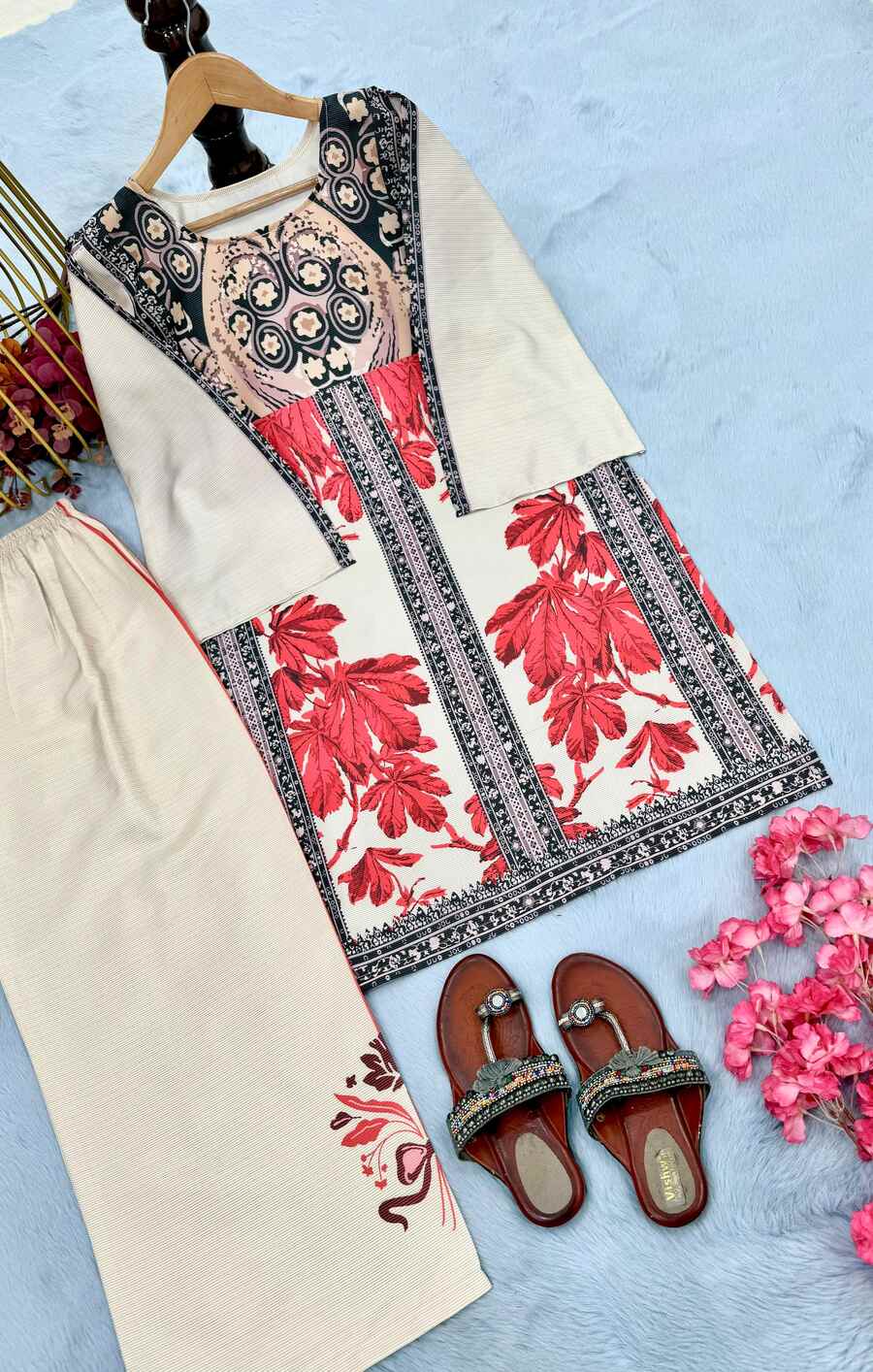 LATEST CREPE DIGITAL PRINT TOP PALAZZO CASUAL WEAR WHOLESALE PRICE ETHNIC GARMENT (6)