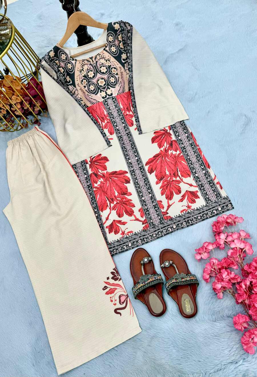 LATEST CREPE DIGITAL PRINT TOP PALAZZO CASUAL WEAR WHOLESALE PRICE ETHNIC GARMENT (7)