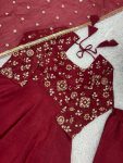 LATEST CRUNCHY SILK LACE BORDER WORK GOWN BOTTOM WITH DUPATTA PARTY WEAR WHOLESALE PRICE ETHNIC GARMENT (3)