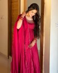 LATEST FENDY SILK MOTI HANDWORK GOWN BOTTOM WITH DUPATTA PARTY WEAR WHOLESALE PRICE ETHNIC GARMENT (2)