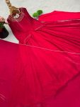 LATEST FENDY SILK MOTI HANDWORK GOWN BOTTOM WITH DUPATTA PARTY WEAR WHOLESALE PRICE ETHNIC GARMENT (2)