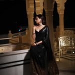 LATEST GEORGETTE EMBROIDERY SEQUANCE WORK WITH LACE WORK SAREE WITH UNSTITCHED BLOUSE PARTY WEAR WHOLESALE PRICE ETHNIC GARMENT (9)