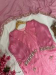 LATEST GOLD CRUSH SILK ZARI SEQUENCE EMBROIDERY WORK TOP SHARARA WITH DUPATTA FUNCTIONAL WEAR WHOLESALE PRICE ETHNIC GARMENT (15)