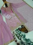 LATEST JIMMY CHOO ORGANZA EMBROIDERY SEQUENCE WORK TOP SHARARA WITH DUPATTA WEDDING WEAR WHOLESALE PRICE ETHNIC GARMENT (6)