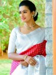 LATEST LICHI SILK JACQUARD WORK SAREE WITH UNSTITCHED BLOUSE FORMAL WEAR WHOLESALE PRICE ETHNIC GARMENT (8)