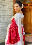 LATEST LICHI SILK JACQUARD WORK SAREE WITH UNSTITCHED BLOUSE FORMAL WEAR WHOLESALE PRICE ETHNIC GARMENT (8)