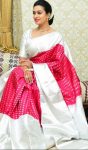 LATEST LICHI SILK JACQUARD WORK SAREE WITH UNSTITCHED BLOUSE FORMAL WEAR WHOLESALE PRICE ETHNIC GARMENT (8)