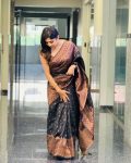 LATEST LICHI SILK JACQUARD WORK SAREE WITH UNSTITCHED BLOUSE PARTY WEAR WHOLESALE PRICE ETHNIC GARMENT (6)