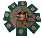 LATEST LICHI SILK JACQUARD WORK SAREE WITH UNSTITCHED BLOUSE WEDDING WEAR WHOLESALE PRICE ETHNIC GARMENT (2)