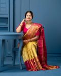 LATEST LICHI SILK JACQUARD WORK SAREE WITH UNSTITCHED BLOUSE WEDDING WEAR WHOLESALE PRICE ETHNIC GARMENT (4)