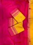 LATEST LICHI SILK JACQUARD WORK SAREE WITH UNSTITCHED BLOUSE WEDDING WEAR WHOLESALE PRICE ETHNIC GARMENT (4)