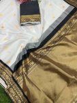 LATEST LICHI SILK ORGANIC BANARASI SAREE WITH UNSTITCHED BLOUSE FESTIVAL WEAR WHOLESALE PRICE ETHNIC GARMENT (14)
