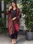 LATEST MUSLIN COTTON DIGITAL PRINT WITH EMBROIDERY SEQUENCE WORK TOP BOTTOM WITH DUPATTA CASUAL WEAR WHOLESALE PRICE ETHNIC GARMENT (8)