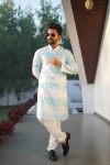 LATEST PC COTTON EMBROIDERY WORK & SHADING PRINT KURTA PAYJAMA SKY