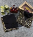 LATEST RANGOLI SILK SEQUENCE EMBROIDERY WORK SAREE WITH UNSTITCHED BLOUSE WEDDING WEAR WHOLESALE PRICE ETHNIC GARMENT (8)