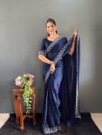 LATEST RANGOLI SILK SWAROVSKI WORK SAREE WITH UNSTITCHED BLOUSE PARTY WEAR WHOLESALE PRICE ETHNIC GARMENT (8)