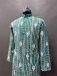LATEST ROYAL LINEN EMROIDERY WITH SEQUENCE WORK KURTA PAYJAMA FESTIVAL WEAR WHOLESALE PRICE ETHNIC GARMENT (24)
